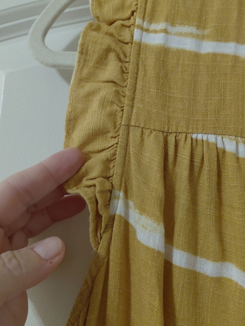 Mustard Boho Linen Blend Dress - Picture 6 of 10
